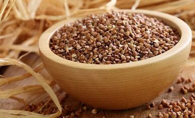 Example of the Dietetic Menu of the buckwheat