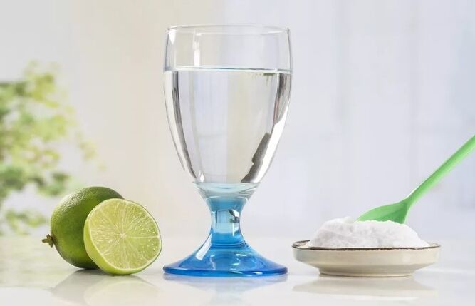 Water with salt and lemon