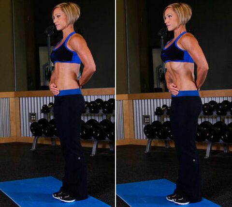 Exercise the void from fat to stomach